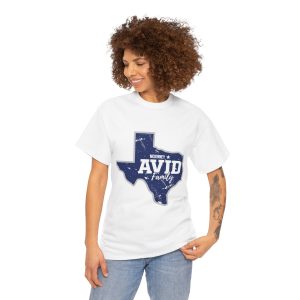 Texas AVID Family T-Shirt — Distressed State Graphic Tee - Image 2