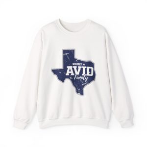Texas AVID Family Crewneck Sweatshirt — McKinney AVID School Spirit Pullover - Image 1