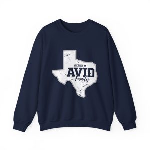 Texas AVID Family Crewneck Sweatshirt — McKinney AVID School Spirit Pullover